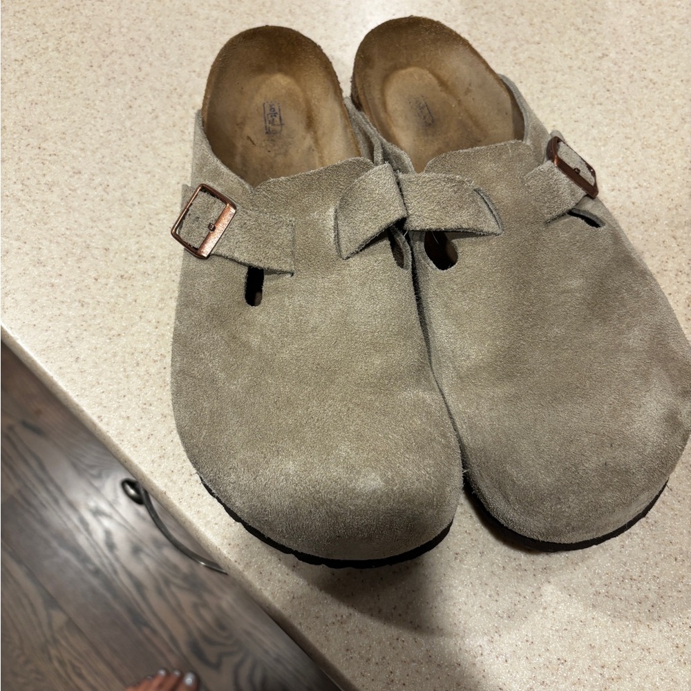 Birkenstock Beige Suede Loafers
